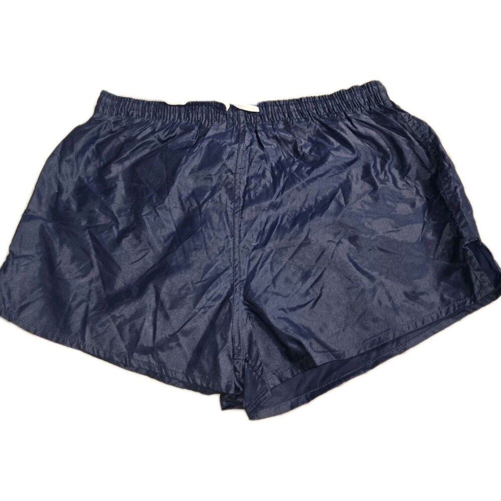Union Jacks Soccer Shorts Mens 30" 32"  Dark Blue Navy Nylon Vintage 90s Youth
